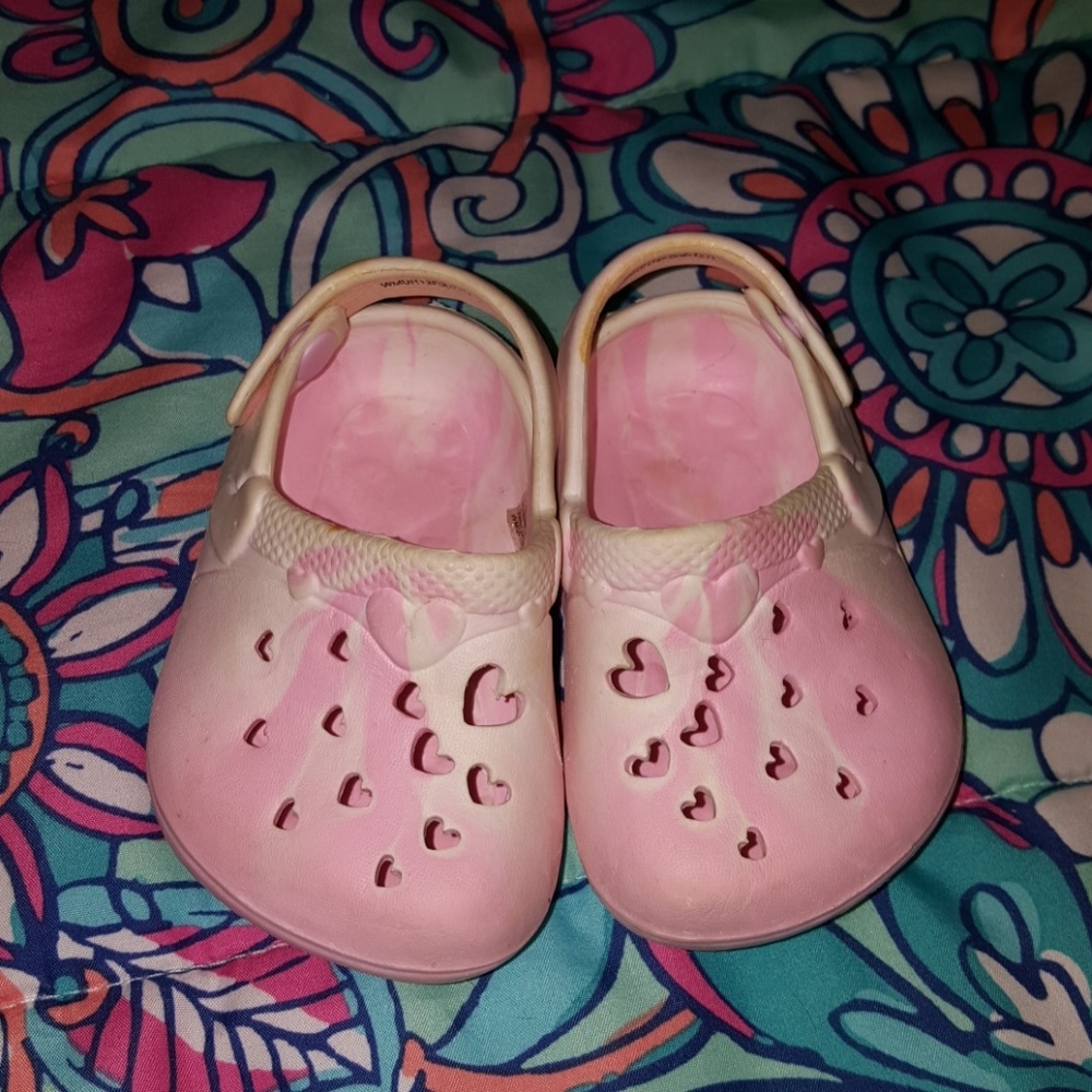 Pink and white baby shoes Size 2